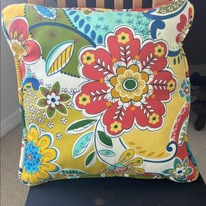 Vibrant Floral Accent Pillow Cover